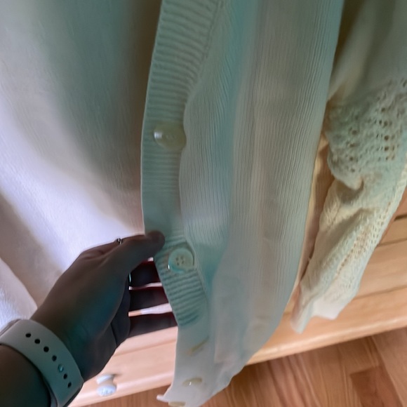 SUNDANCE Sweater Cardigan Knit Button Front Classic Casual Sweater Cream Small - Picture 3 of 4